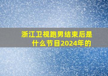 浙江卫视跑男结束后是什么节目2024年的