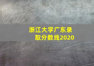 浙江大学广东录取分数线2020