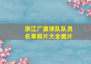 浙江广厦球队队员名单照片大全图片