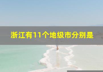 浙江有11个地级市分别是