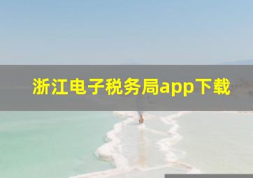 浙江电子税务局app下载