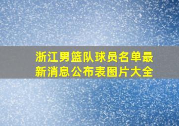 浙江男篮队球员名单最新消息公布表图片大全