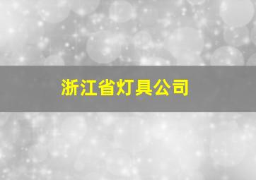 浙江省灯具公司