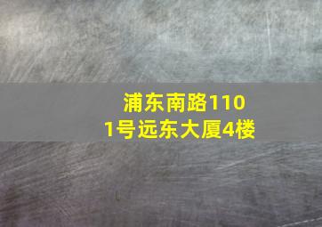 浦东南路1101号远东大厦4楼