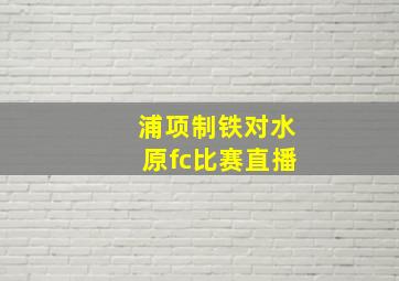 浦项制铁对水原fc比赛直播