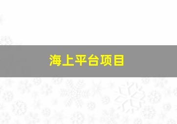 海上平台项目