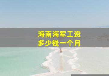 海南海军工资多少钱一个月