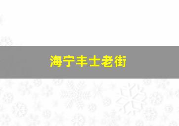 海宁丰士老街