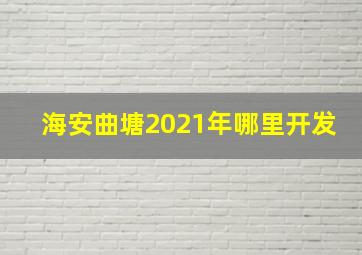 海安曲塘2021年哪里开发