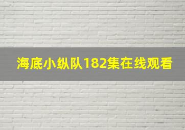 海底小纵队182集在线观看