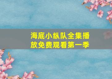 海底小纵队全集播放免费观看第一季