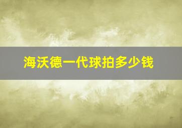 海沃德一代球拍多少钱