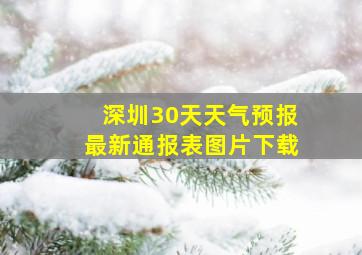 深圳30天天气预报最新通报表图片下载