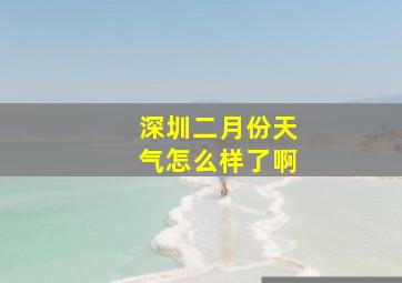 深圳二月份天气怎么样了啊