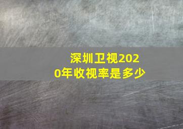 深圳卫视2020年收视率是多少