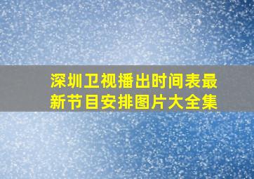 深圳卫视播出时间表最新节目安排图片大全集