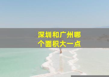 深圳和广州哪个面积大一点