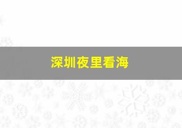 深圳夜里看海