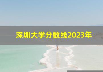 深圳大学分数线2023年