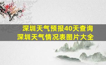 深圳天气预报40天查询深圳天气情况表图片大全