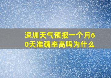 深圳天气预报一个月60天准确率高吗为什么