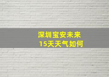 深圳宝安未来15天天气如何