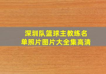 深圳队篮球主教练名单照片图片大全集高清