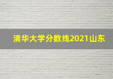 清华大学分数线2021山东