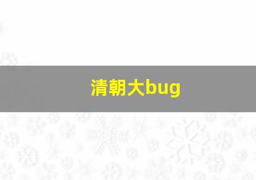 清朝大bug