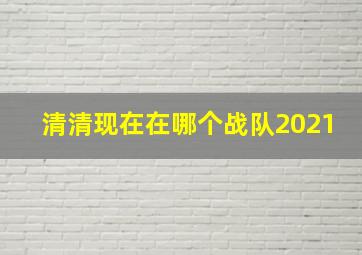 清清现在在哪个战队2021