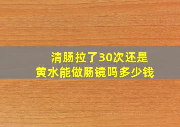 清肠拉了30次还是黄水能做肠镜吗多少钱