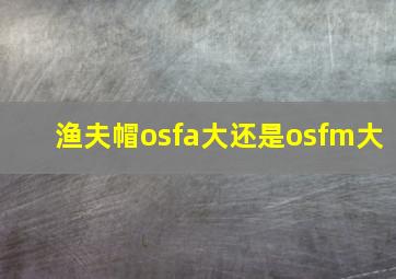 渔夫帽osfa大还是osfm大