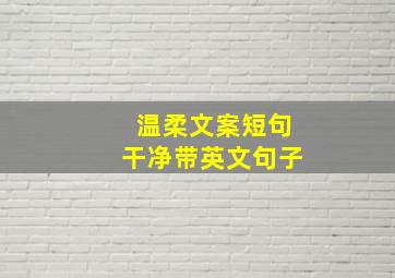 温柔文案短句干净带英文句子