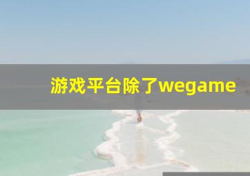 游戏平台除了wegame