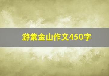 游紫金山作文450字