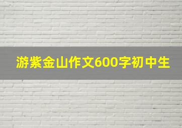 游紫金山作文600字初中生