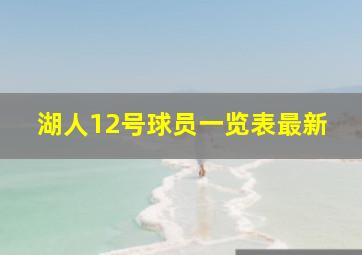 湖人12号球员一览表最新