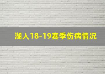 湖人18-19赛季伤病情况