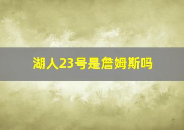 湖人23号是詹姆斯吗