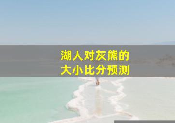 湖人对灰熊的大小比分预测