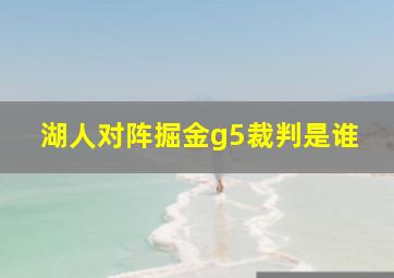 湖人对阵掘金g5裁判是谁