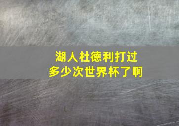 湖人杜德利打过多少次世界杯了啊