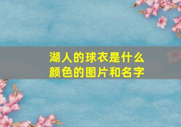 湖人的球衣是什么颜色的图片和名字