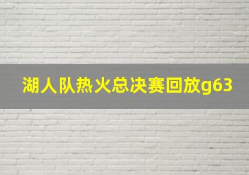 湖人队热火总决赛回放g63