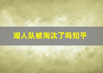 湖人队被淘汰了吗知乎