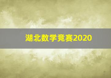 湖北数学竞赛2020