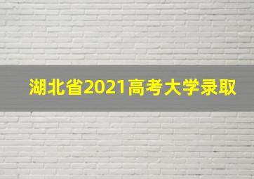 湖北省2021高考大学录取