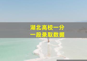 湖北高校一分一段录取数据