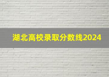 湖北高校录取分数线2024