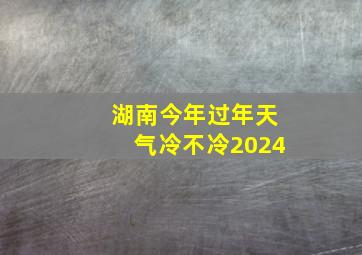 湖南今年过年天气冷不冷2024